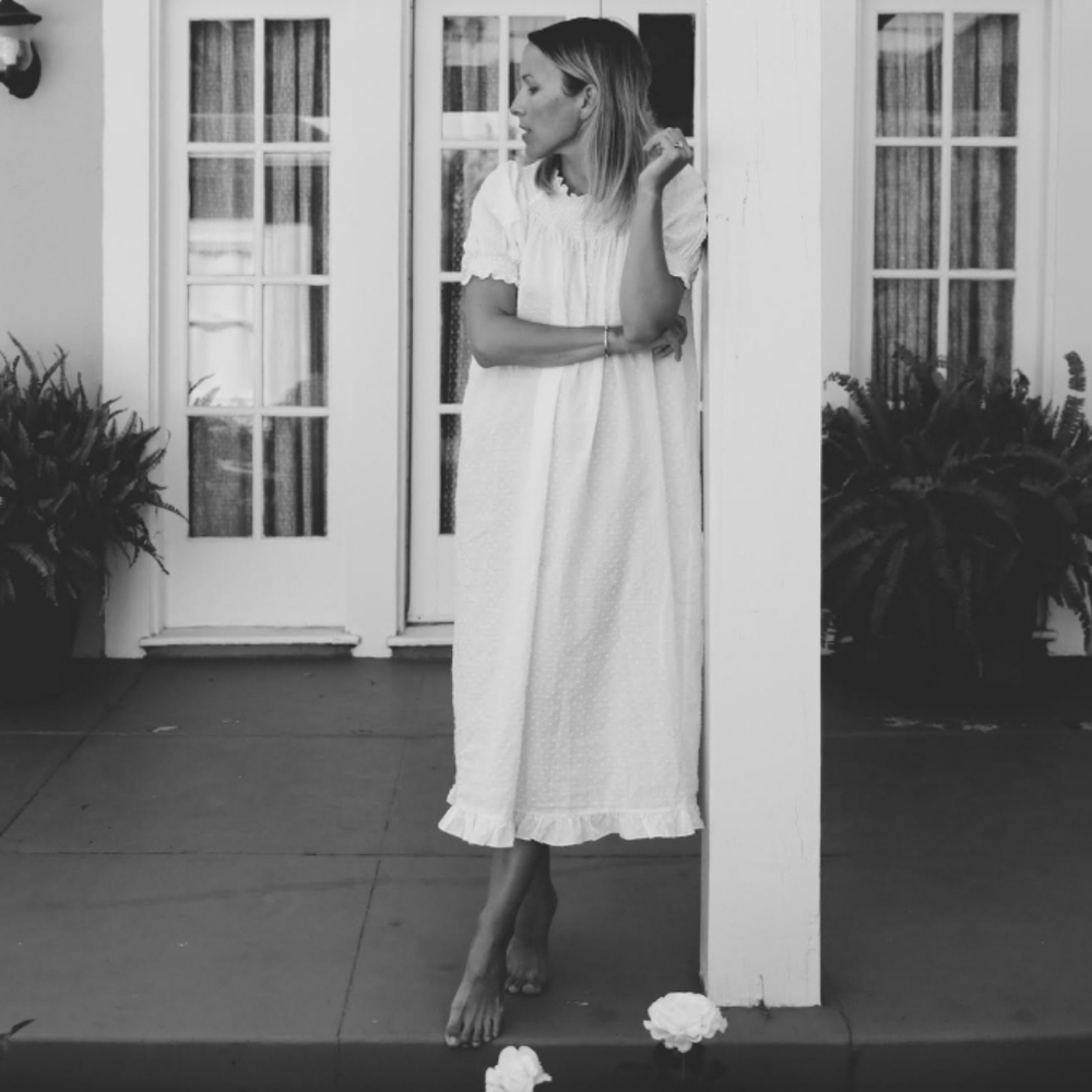 Hill House The Caroline Nap Dress White Swiss Dot Cotton Voile XS